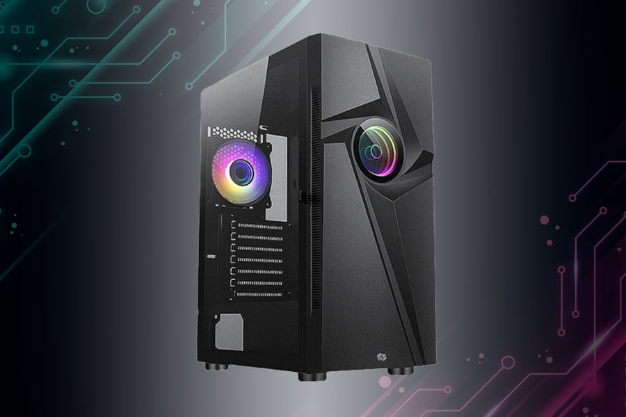 Caja para computadora para juegos BGears Vortex RGB ETA ATX Micro-ATX ITX Vidrio templado Negro 