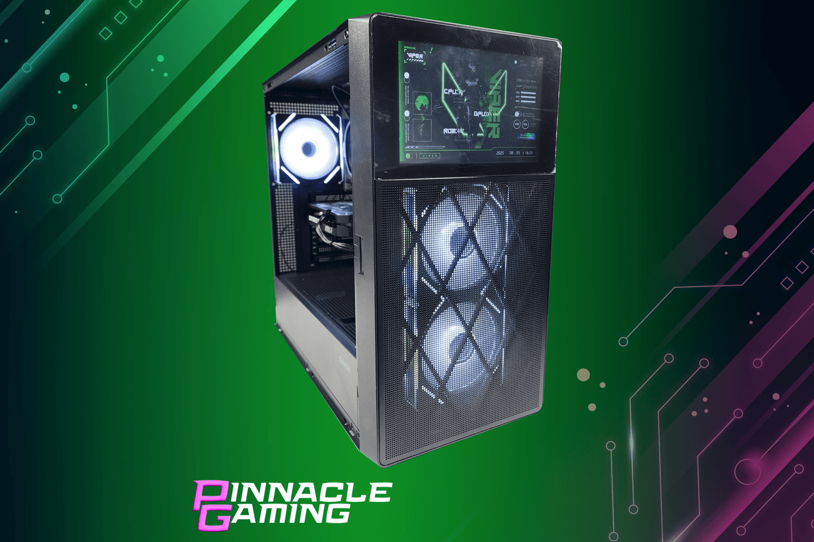 BitCrate Custom Gaming Desktop PC Ryzen 5 RTX 5060 2TB SSD 32GB WiFi Black - Geek Tech