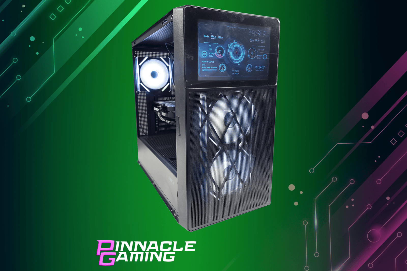 BitCrate Custom Gaming Desktop PC Ryzen 5 RTX 5060 2TB SSD 32GB WiFi Black - Geek Tech