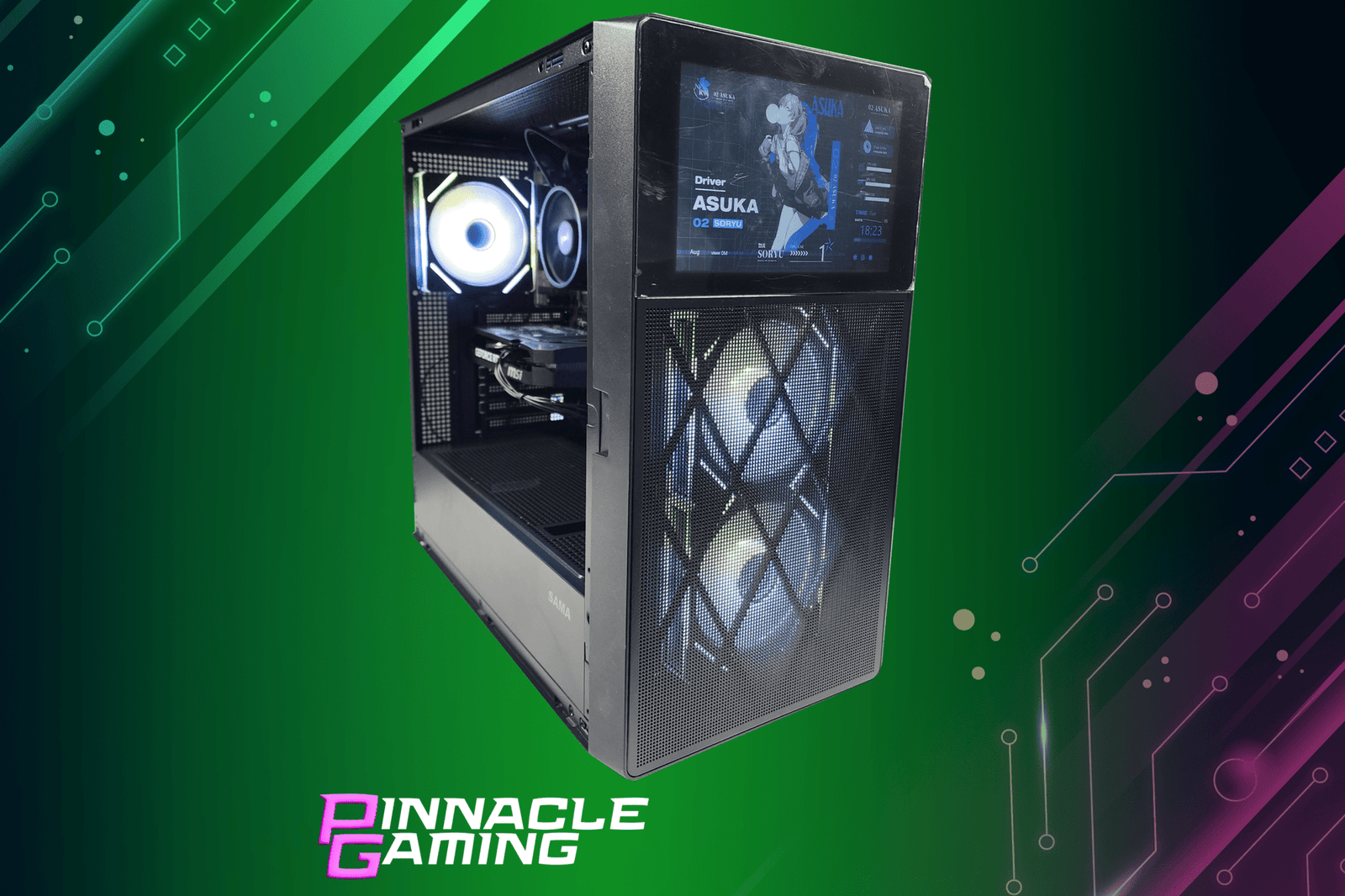 BitCrate Custom Gaming Desktop PC Ryzen 5 RTX 5060 2TB SSD 32GB WiFi Black - Geek Tech