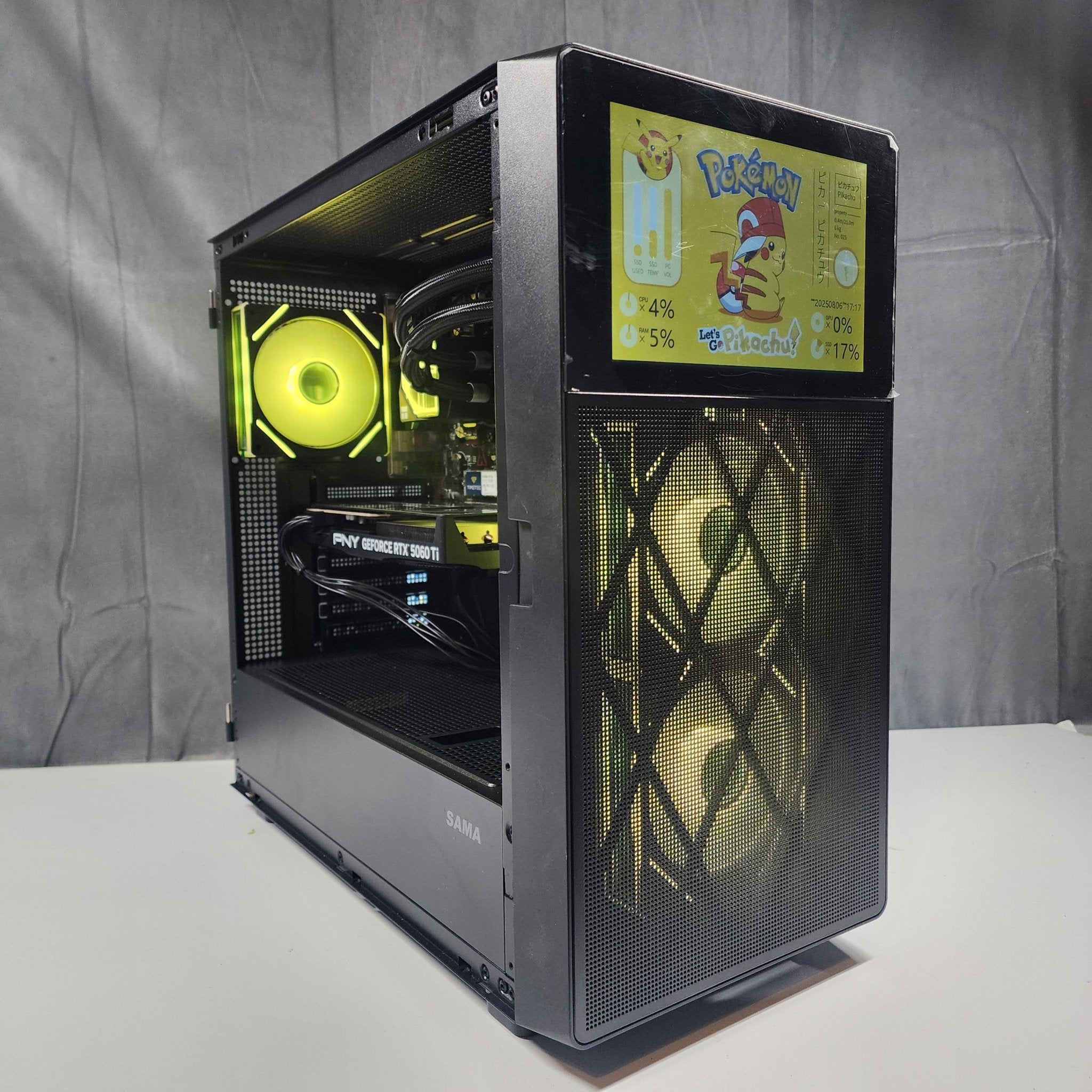 BitCrate Custom Gaming Desktop PC Ryzen 5 RTX 5060 Ti 4TB SSD 64GB WiFi Black - Geek Tech