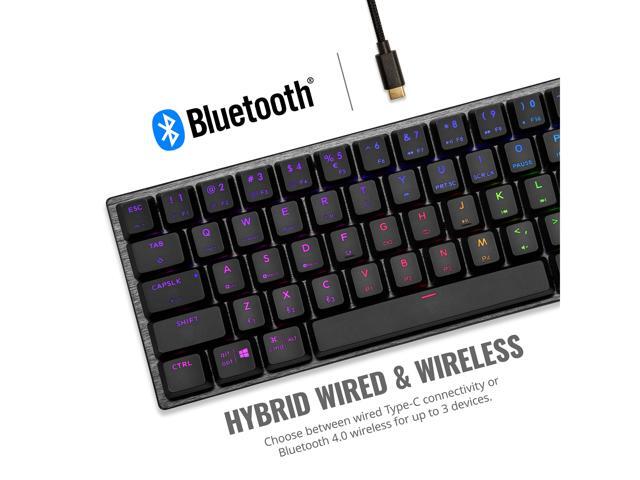 Cooler Master SK622 60% Wireless Bluetooth Space Gray Mechanical Low Profile Gaming Keyboard (SK-622-GKTM1-US) RGB