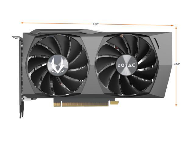 Zotac NVIDIA GeForce RTX 3060 Twin Edge 12GB GDDR6 2-Fan Graphics Card (225mm) (TDP 170W) (Black)
