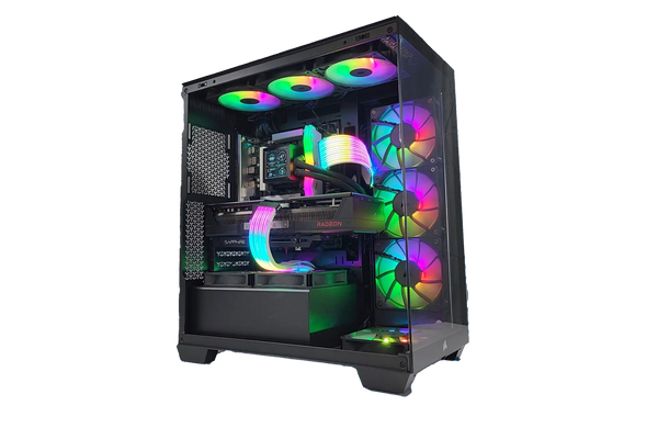 4K flagship gaming PC with Ryzen 9 9900X3D and PNY NVIDIA GeForce RTX 5090 Epic-X OC 32GB GDDR7 RGB 3-Fan Graphics Card