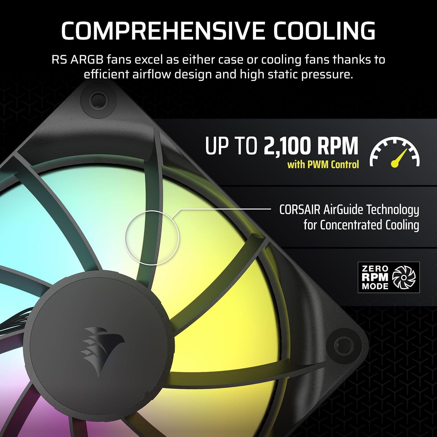 Corsair RS120 ARGB 3 Pack 120mm Fan Kit - Geek Tech