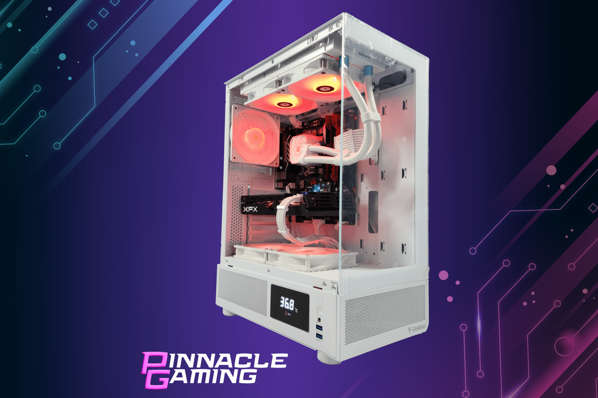 Custom Desktop Gaming PC Computer Ryzen 7 RX 9070 XT 16GB 1tb SSD 32gb DDR5 Atlas - Geek Tech