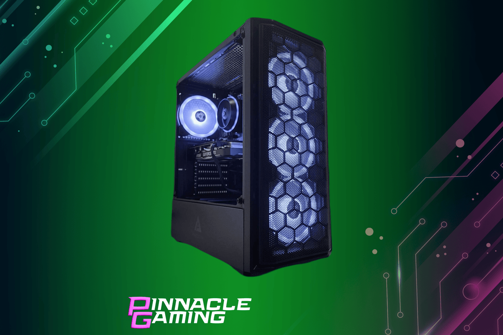 Custom Gaming Desktop Ryzen 5 RTX 3060 2TB SSD 32GB DDR4 Black Predator - Geek Tech