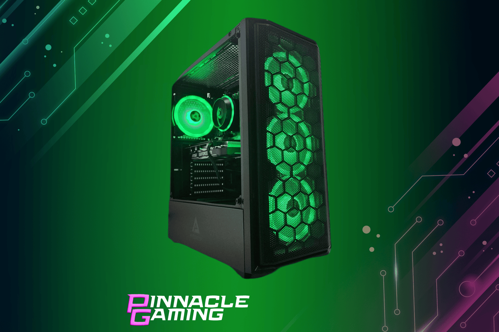 Custom Gaming Desktop Ryzen 5 RTX 3060 2TB SSD 32GB DDR4 Black Predator - Geek Tech