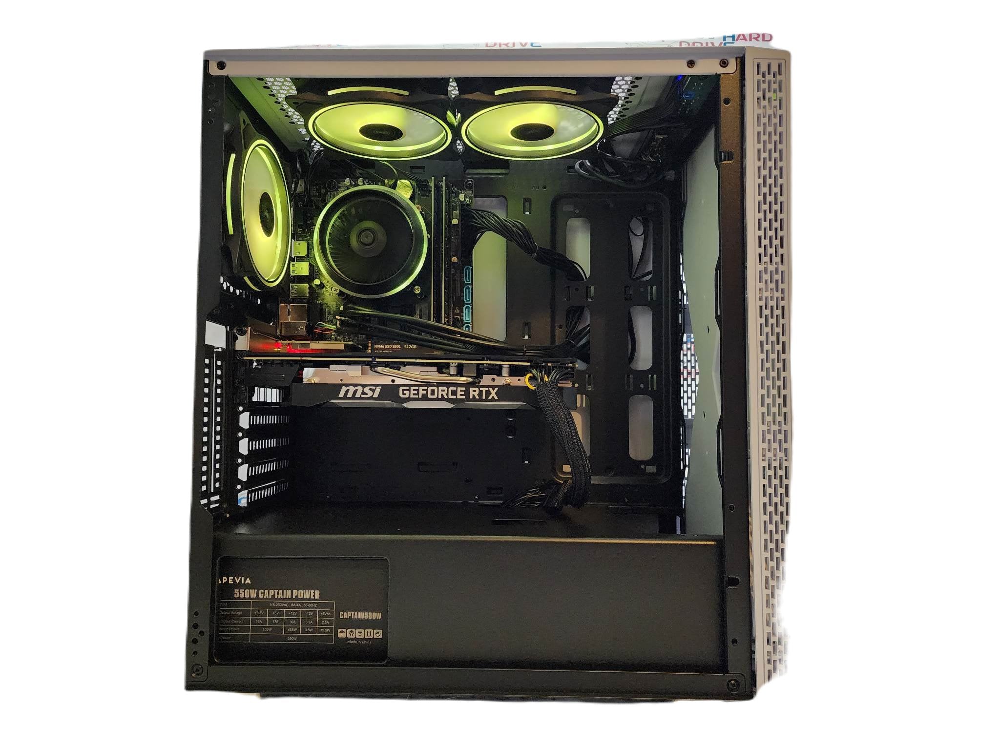 Custom Gaming PC Desktop Computer i5 NVIDIA GeForce RTX 5060 1TB SSD 16gb Blackwidow White H610 - Geek Tech