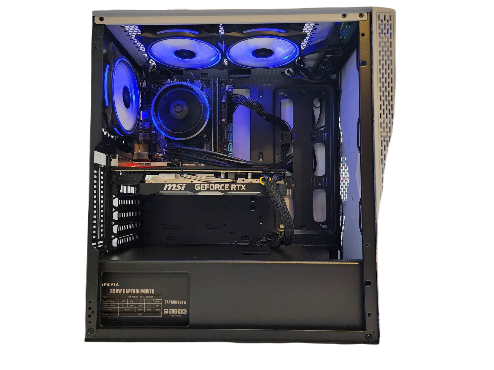 Custom Gaming PC Desktop Computer i5 NVIDIA GeForce RTX 5060 2TB SSD 64gb Blackwidow White H610 - Geek Tech