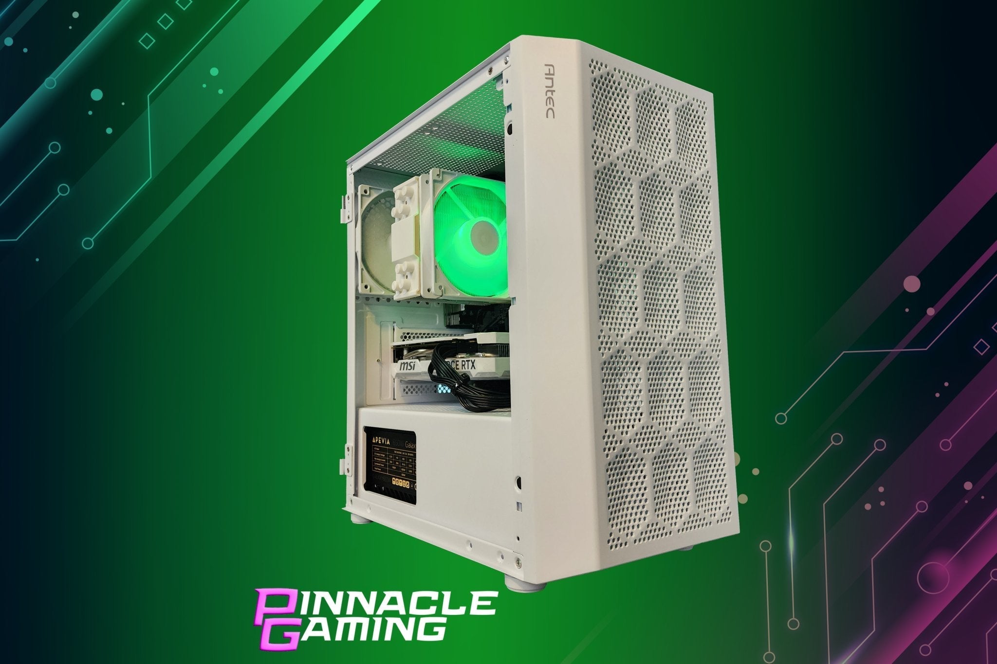 Custom Gaming PC Ryzen 3 1TB 16GB DDR4 RTX 5060 WiFi White NX200M A520 - Geek Tech