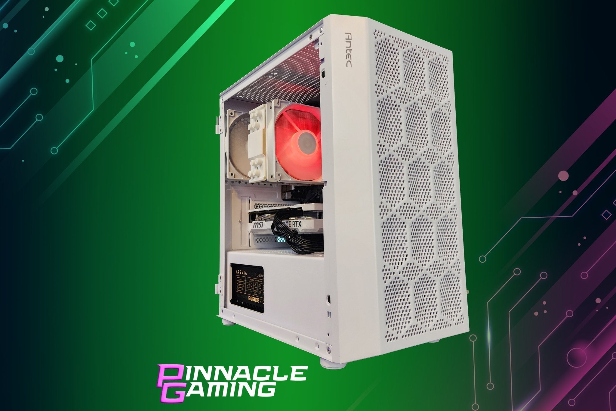 Custom Gaming PC Ryzen 3 1TB 16GB DDR4 RTX 5060 WiFi White NX200M A520 - Geek Tech