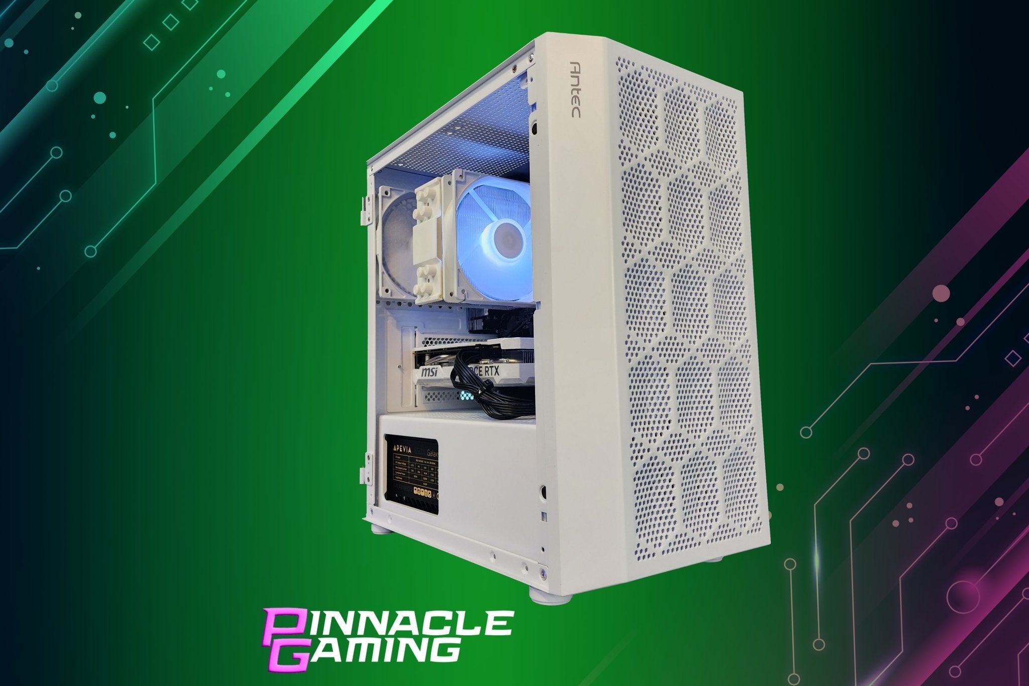 Custom Gaming PC Ryzen 3 1TB 16GB DDR4 RTX 5060 WiFi White NX200M A520 - Geek Tech