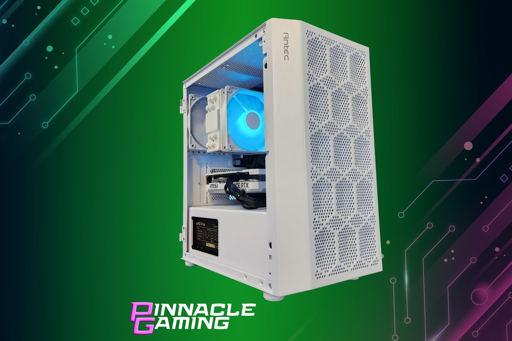 Custom Gaming PC Ryzen 3 1TB 16GB DDR4 RTX 5060 WiFi White NX200M A520 - Geek Tech