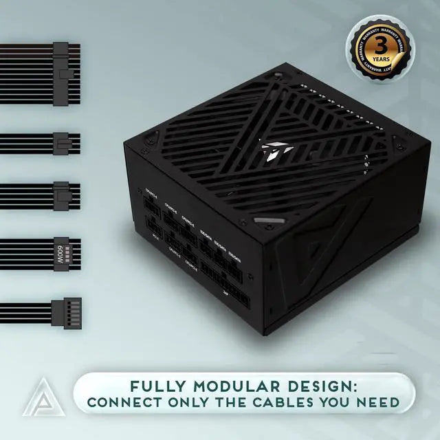 Apevia ATX-SL1000W Soul 1000w Gaming Desktop PC Computer Power Supply Black