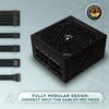 Fuente de alimentación para computadora de escritorio para juegos de 1000 W de marcas variadas, color negro 