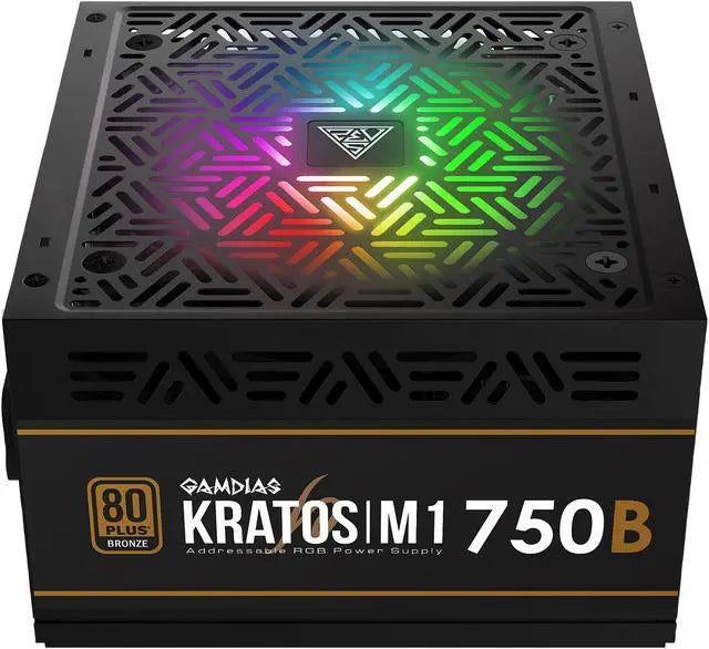 Gamdias Kratos M1 750W RGB Desktop Power Supply (Bronze)