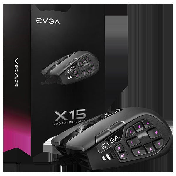 Mice |EVGA X15 MMO Gaming Mouse 904 - W1 - 15BK - KR - TieredUp Tech, Inc.
