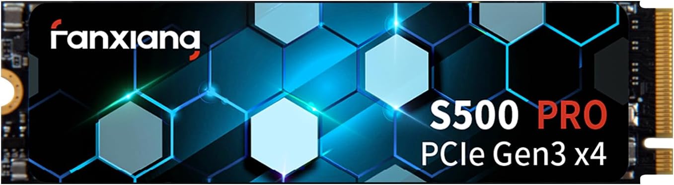 Fanxiang S500 Pro 1TB NVMe SSD M.2 PCIe Gen3x4 2280 Internal Solid State Drive, Graphene Cooling Sticker, SLC Cache 3D NAND TLC, Up to 3500MB/s - Geek Tech