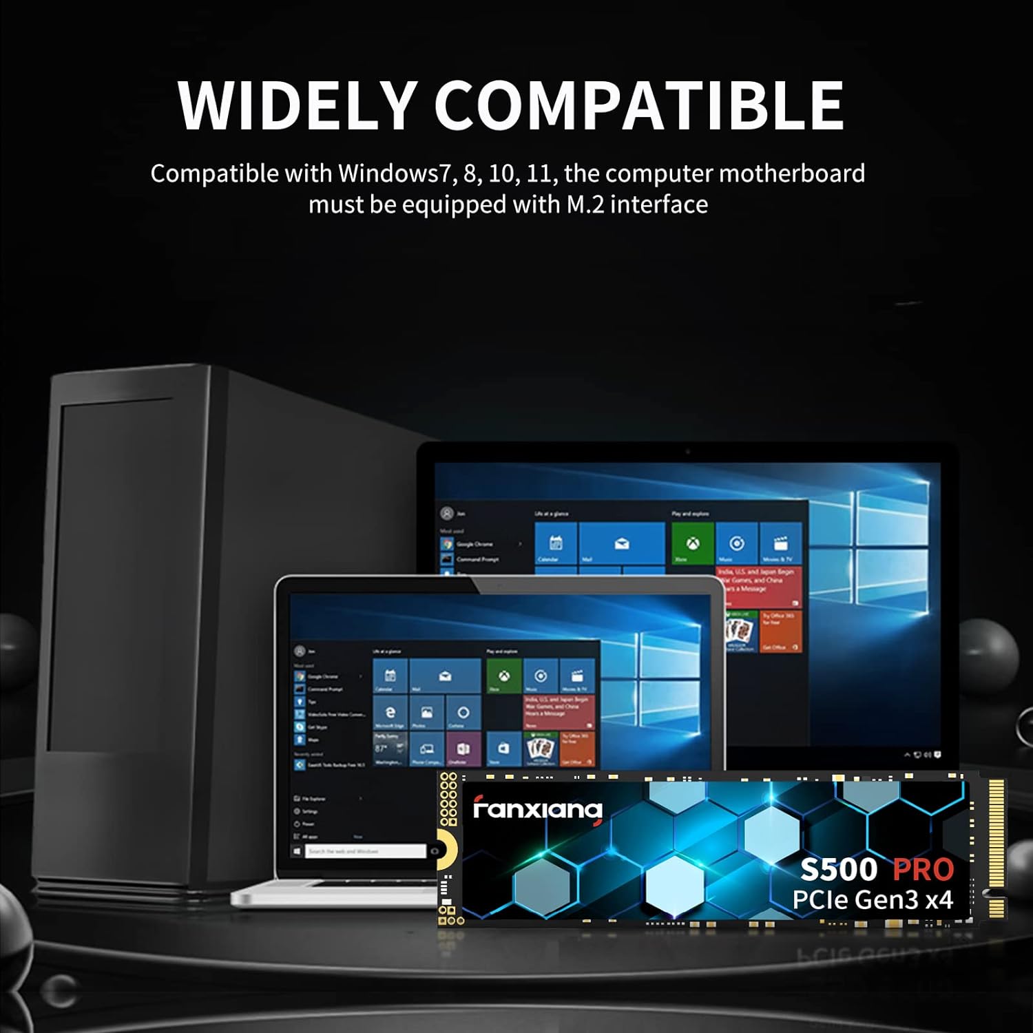 Fanxiang S501 512GB NVMe SSD 3D NAND1.3 PCIe Gen3x4 M.2 2280 Internal Solid State Drive (Read/Write Speed up to 2,150/1,600 MB/s) - Geek Tech