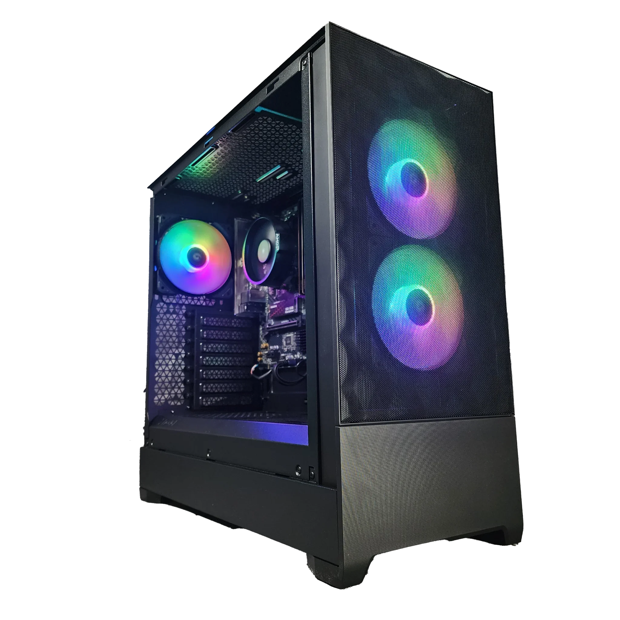 1440p ultra and ray tracing gaming PC with Ryzen 5 7600X and PNY NVIDIA GeForce RTX 5060 Ti OC 16GB GDDR7 2-Fan Graphics Card
