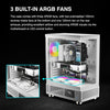 (ATX) GAMDIAS GD-ATLAS E1 Gaming Computer Case White — contents included