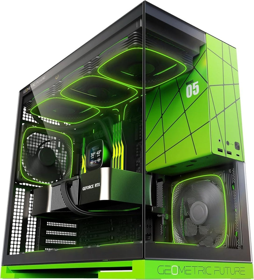 Geometric Future M5 Gaming Desktop PC Case x5 RGB Fans (ATX)