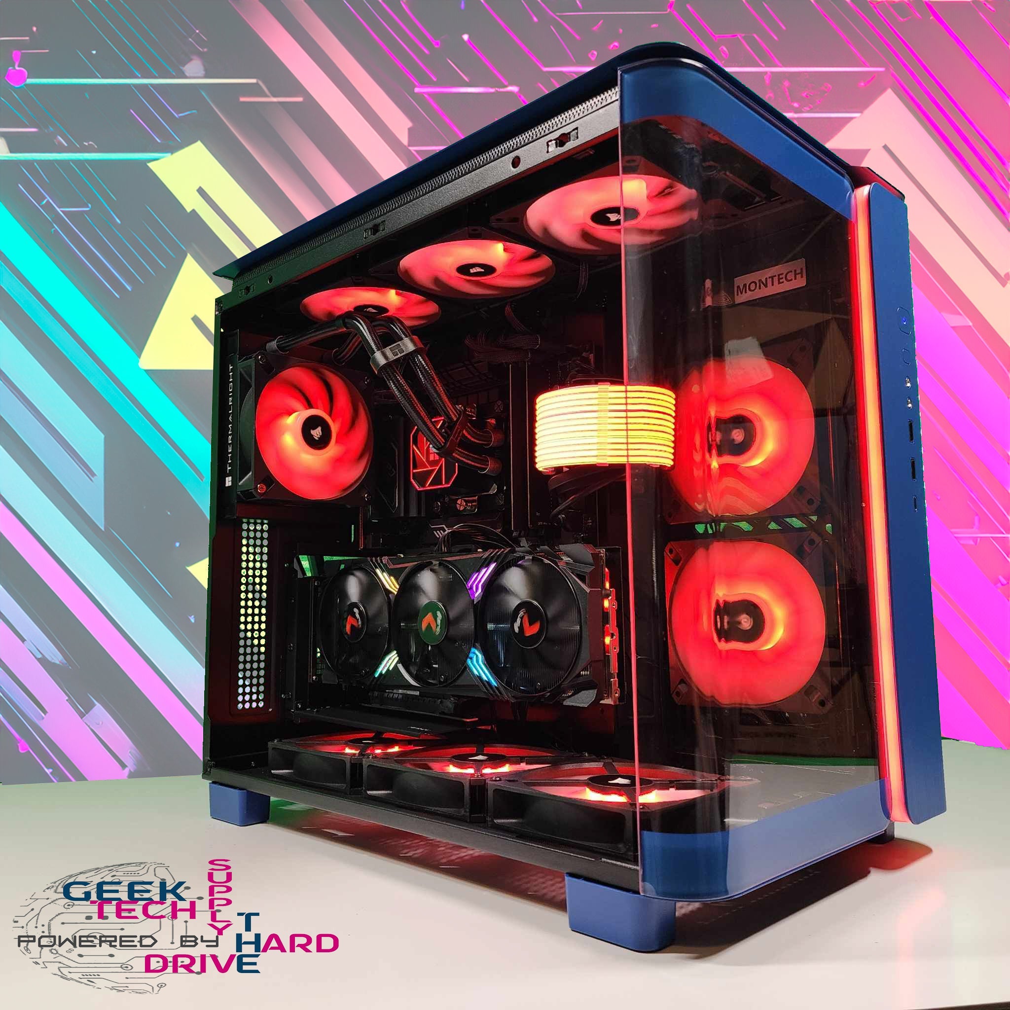 GTech Gaming PC i5 RTX 4060 Ti v2 16gb 1tb NVMe 16GB DDR4 AIO Blue - Geek Tech