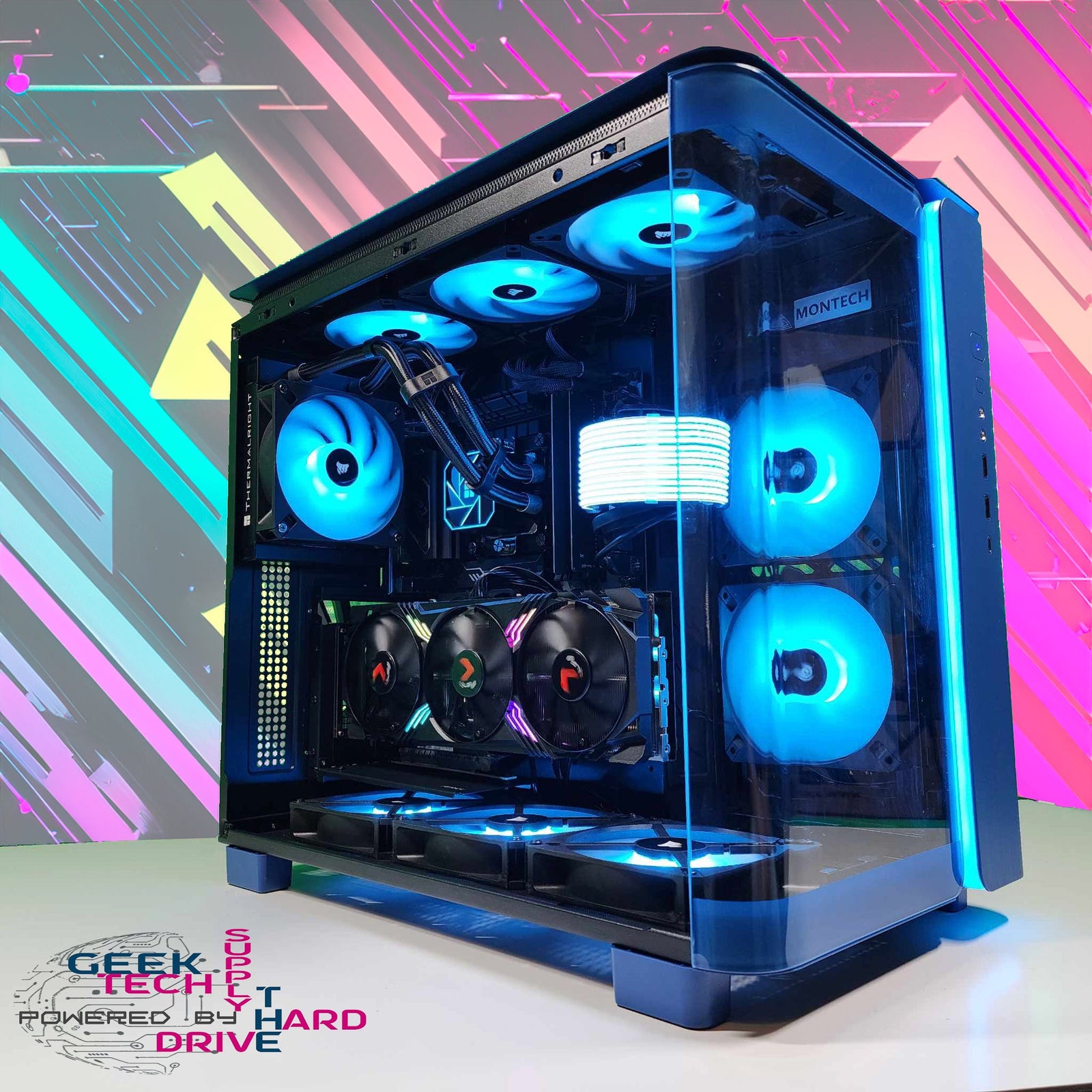 GTech Gaming PC i5 RTX 4060 Ti v2 16gb 1tb NVMe 16GB DDR4 AIO Blue - Geek Tech