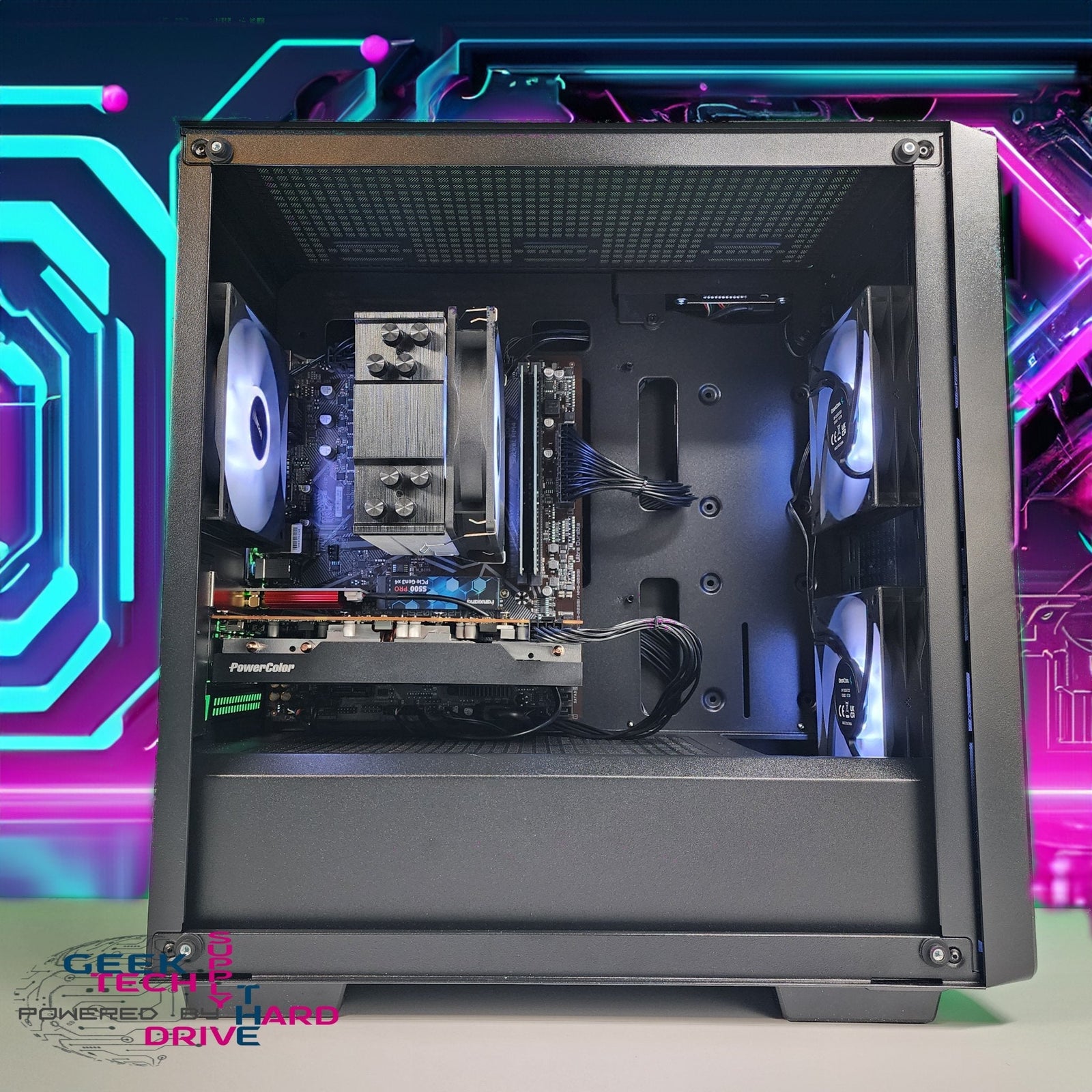 GTech Gaming PC Ryzen 3 1TB SSD RTX 2060 32GB Black CC360 A520 - Geek Tech