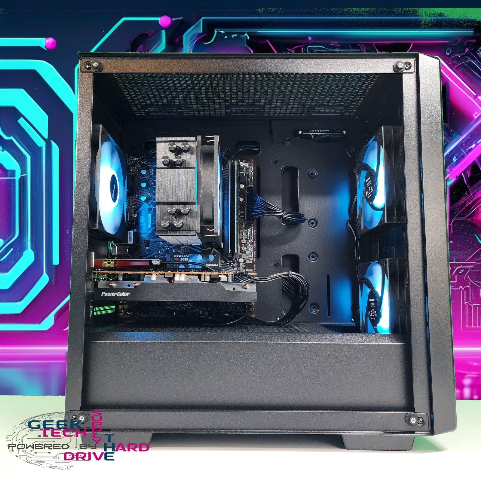 GTech Gaming PC Ryzen 3 1TB SSD RTX 2060 32GB Black CC360 A520 - Geek Tech