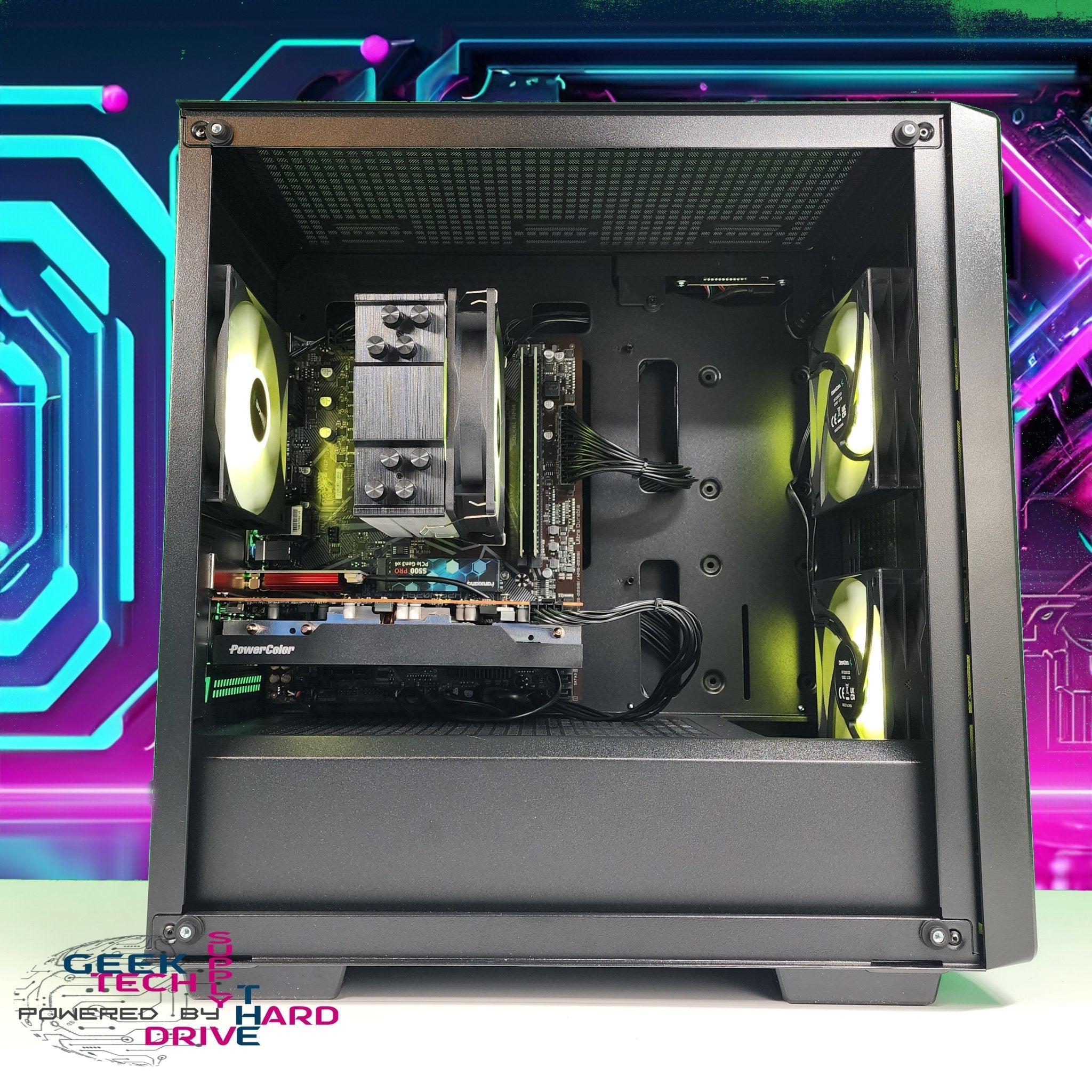 GTech Gaming PC Ryzen 3 1TB SSD RTX 2060 64GB Black CC360 A520 - Geek Tech