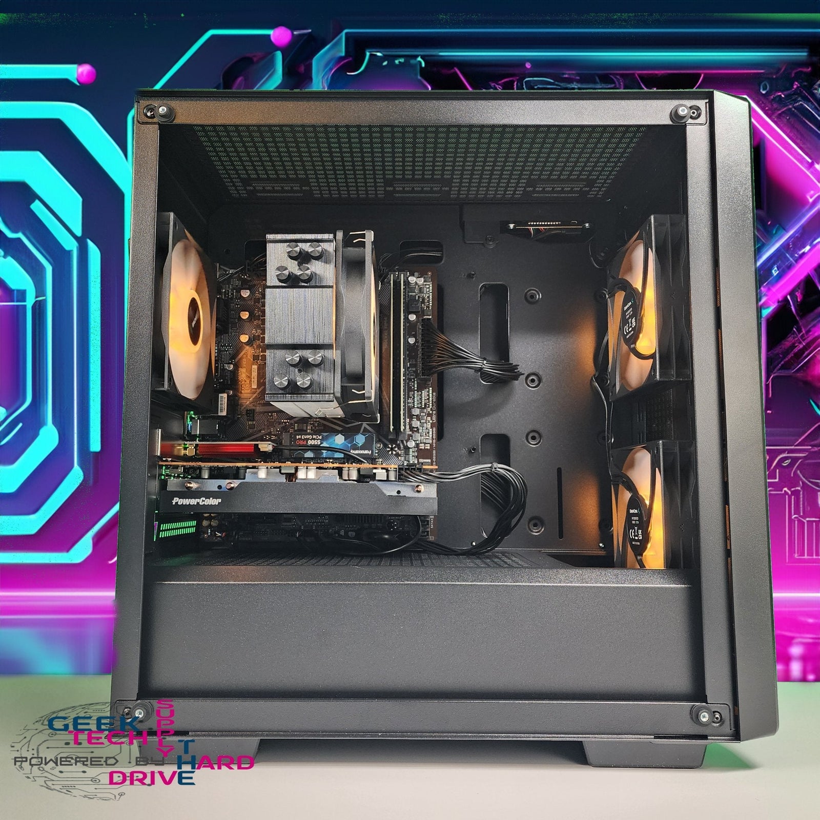 GTech Gaming PC Ryzen 3 2TB SSD RTX 2060 32GB Black CC360 A520 - Geek Tech