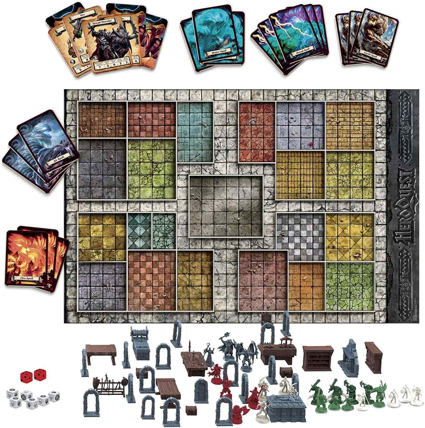 Hasbro Heroquest Tabletop Board Game Dungeon Adventure Game - Geek Tech