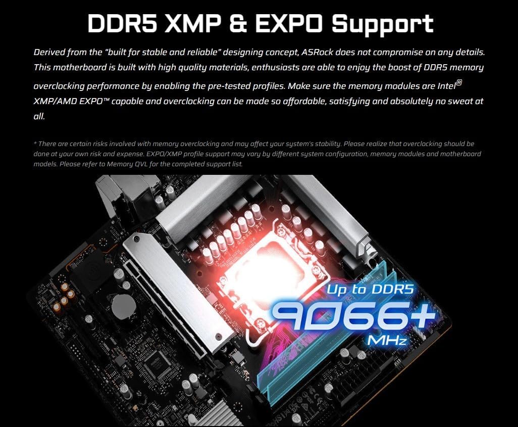 (Intel) ASRock B860M X WiFi 6E DDR5 LGA 1851 Motherboard - Geek Tech