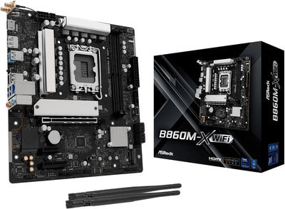 ASRock B860M X WiFi 6E Motherboard (DDR5) (Intel) (LGA1851) (TDP 125W) (M-ATX)