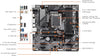 (Intel) GIGABYTE B760M DS3H AX LGA1700 DDR5 Motherboard — angle view