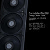 Lian Li Hydroshift 360 AIO Black Temp Display CPU Cooler — rear view