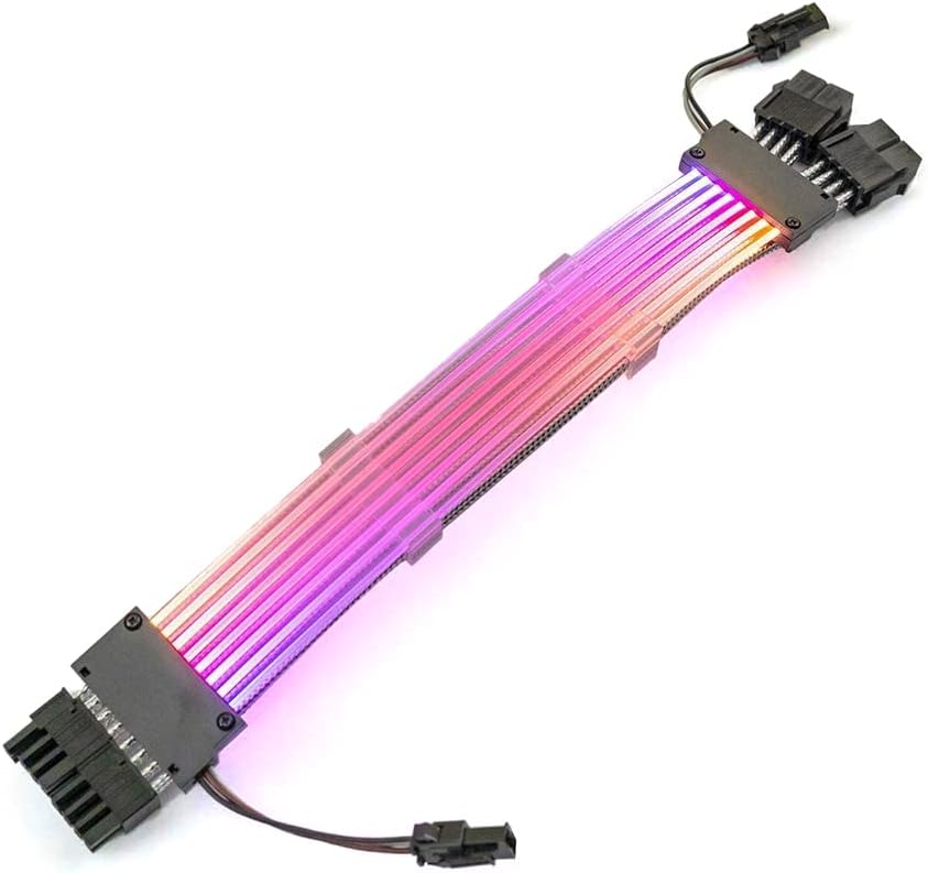 Lian Li Strimer Plus RGB 6+2 Pin x2 GPU Computer Sleeved Cable