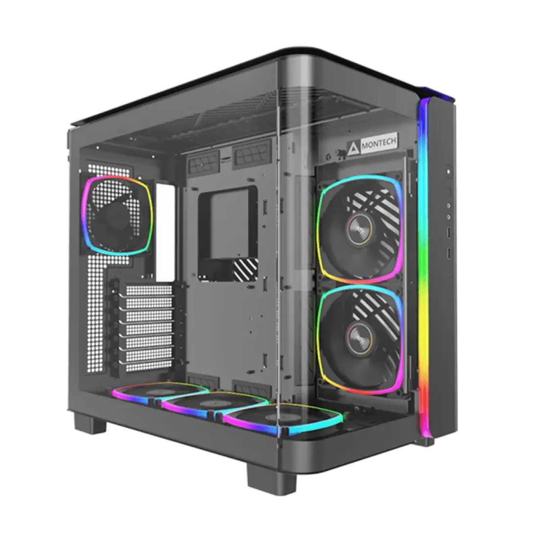 Custom gaming PC with Ryzen 7 7800X3D and PNY NVIDIA GeForce RTX 5070 Ti OC 16GB GDDR7 3-Fan Graphics Card