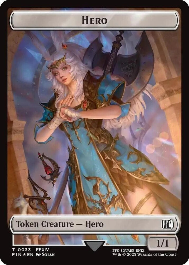 MTG Single Magic The Gathering Final Fantasy Hero Token Creature Uncommon #9