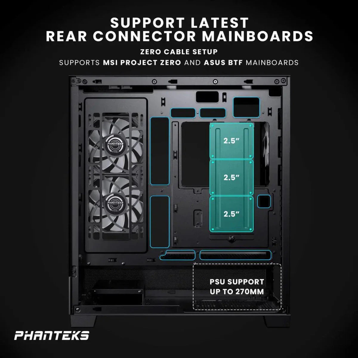 4K gaming PC with Core Ultra 7 265K and PNY NVIDIA GeForce RTX 5070 Ti OC 16GB GDDR7 3-Fan Graphics Card — interior view