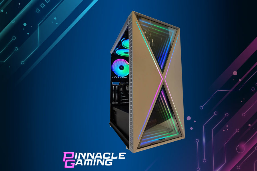 Pinnacle Desktop Gaming PC Computer i7 NVIDIA RTX 4060 Ti SSD 500GB 1TB 2TB DDR5 16GB 32GB Water Blackwidow White H6