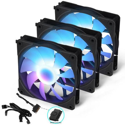 SAMA UF1203BK ARGB 3-in-1 120mm Fan Kit Black