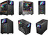SAMA V - Play Black Gaming Mid Tower Computer Case w/ 8in LCD Display - Geek Tech