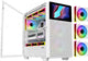 SAMA V - Play White Gaming Mid Tower Computer Case w/ 8in LCD Display - Geek Tech