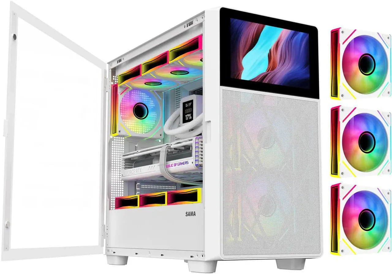 Custom gaming PC with Core Ultra 7 265K and Sapphire AMD Radeon RX 9070 XT Pulse 16GB GDDR6 16GB 3-Fan Graphics Card — interi