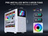 SAMA V - Play White Gaming Mid Tower Computer Case w/ 8in LCD Display - Geek Tech