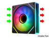 SAMA YF1203IBK ARGB 120mm Single Cooling Fan Black — top view