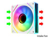 SAMA YF1203IW ARGB 120mm Single Cooling Fan White — top view